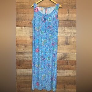 🌻 Sigrid Olsen Vintage Island Breeze Maxi Dress size 10 Cottagecore Grannycore